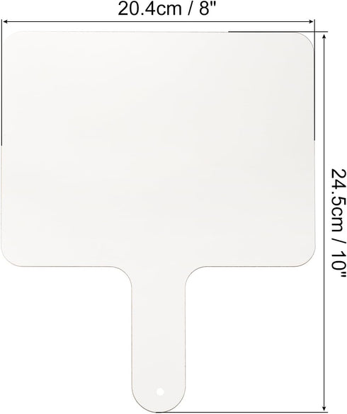 PATIKIL Dry Erase Answer Paddle, 10" x 8" Double Sided Handheld Whiteboard for Home Office Study, White