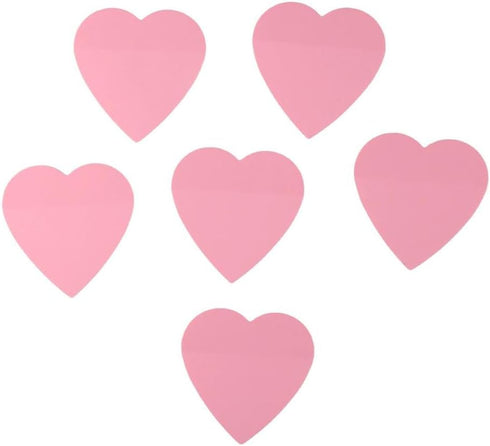 dohobby 300 Sheets Heart Shaped Sticky Notes - Pink Translucent Love Self-Adhesive Notepad for Office Home (6 Packs)
