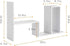 Small Wood Adjustable Desktop Bookshelf, Expandable Storage Organizer for Office Supplies, White