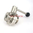 DIYNoLab 3/4" 19mm SS304 1.5" Stainless Steel Sanitary Tri Clamp Butterfly Valve Brew Beer Dairy Product