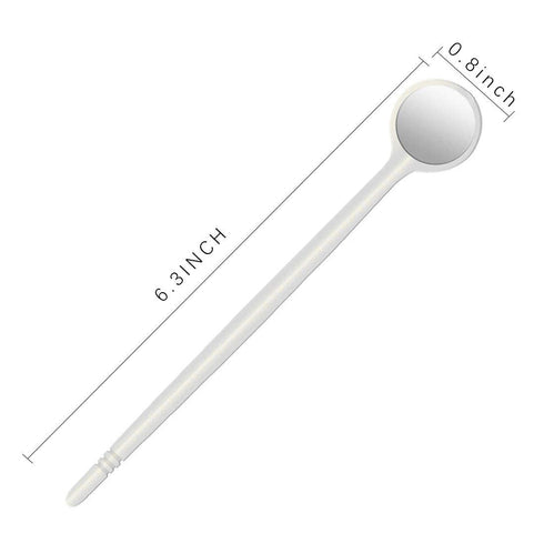 EZGO 100pcs Dental Mouth Oral Teeth Mirrors with Shiny Handle and Free Protective Packing, Every Mirror Individually