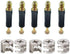 50 Sets Furniture Connecting Cam Lock Fittings with Dowel Cam Lock Connectors for Wardrobe and Cabinet