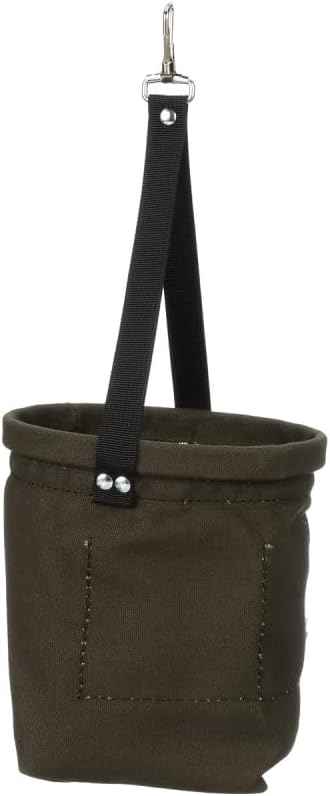Klein Tools 5143 Canvas Tapered-Bottom Bag - Made of No. 10 Canvas, Two Interior Pockets and Snap Clip