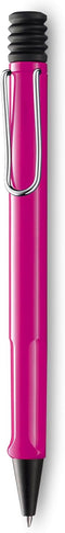 Lamy Safari Ballpoint Pen - Smooth Writing ABS Plastic Luxury Pen with Chrome Wire Clip, Blue Ink, and Molded Pen Grip, Pens for Journaling, Office, or Gift, Great Holiday Stocking Stuffer (Pink)