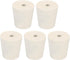 MECCANIXITY Rubber Tapered Plug 22mm to 28mm with 8mm Hole for Test Tubes, White, 5 Pieces