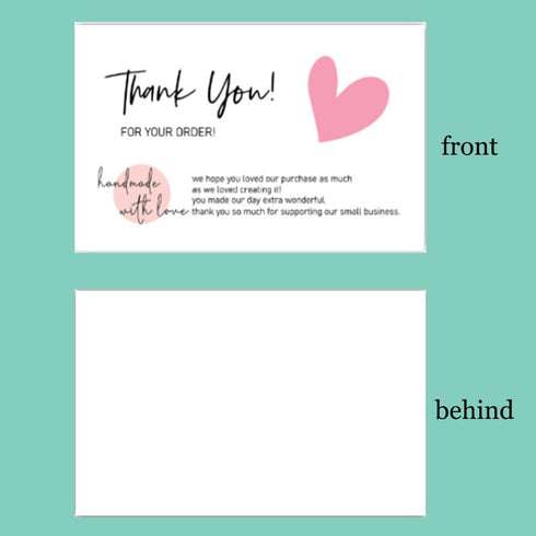 yufangri 120PCS Business,6 2x3.5 Inch Package Thank You Cards Small Styles Pink Thank You For Supporting My Business