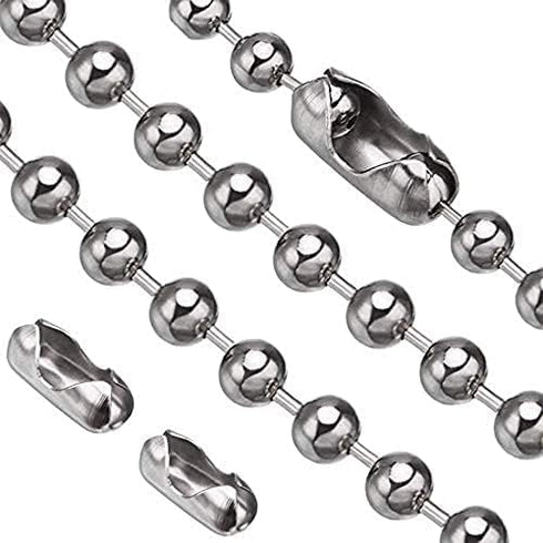 Vinaco Pull Chain, 2 Pieces 36 Inch Stainless Steel Bead Chain, Great Pulling Force & Rustproof, Silver (36 inch)