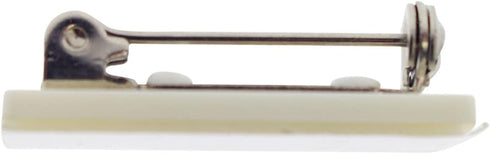 Bulk 50 Pack Premium Safety Bar Pins with Adhesive Sticky Back & Metal Locking Clasp for ID Badges