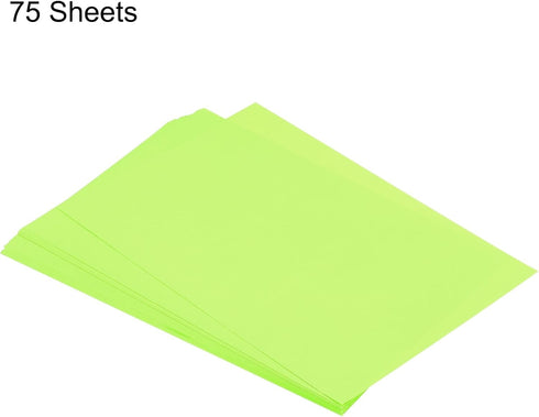 MECCANIXITY 75 Sheets A4 Colored Print Copy Paper, 8.5" x 11", 75gsm for Printing, Bright Green
