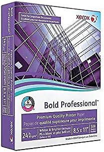 5 500 24 Lb, 98 3R13038-CS Xerox Bold Professional Premium Quality Inkjet Or Laser Paper, Reams, Letter Size, Ream
