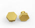 WenRan Closet 28mm (4) Pure Brass Color Scandinavian Gold Hexagonal Cabinet Shoes Wine Bedside Table Drawer Door Long