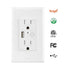 Zigbee Wall Outlet with USB - One Controlled, One Always On, Compatible with Google Assistant and Alexa