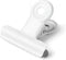 Coideal 20 Pack White Bull Hinge Clips, 2 Inch Large Metal Binder Paper Clips for Food Bags, Photos, Art Crafts