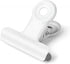 Coideal 20 Pack White Bull Hinge Clips, 2 Inch Large Metal Binder Paper Clips for Food Bags, Photos, Art Crafts