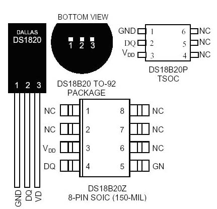 8PCS Direct Plug 3 Pins DS18B20 Programmable Digital Thermometer / Temperature Sensor Acquisition TO-92