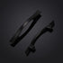 KNOBWELL 6 Pack 3 inch Black Cabinet Handles, Wave Style Black Handles for Cabinet and Cupboard, 3 inch Hole Center