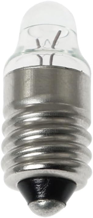 10PCS 2.5V0.3A Mini Screw Base Light Bulbs E10 Screw Base Flashlight Bulbs Light Mini Lamps Miniature Screw Base Light Bulbs for Home Experiment Circuit Electrical Test Accessories by SQXBK