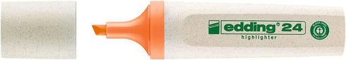 edding 24 EcoLine highlighter - orange - 1 chisel nip 2-5 mm - refillable, recyclable material for marking texts