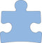 50 Sheets Puzzle Piece Sticky Notepad 3in Blue Color Awareness Cute Self