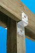 6 PCS Deck Joist Tie, Steel Z Bracket Tie Plate for 2x4 Cross Joist and 4x4 Post, 14 Gauge Metal Support