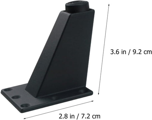 2pcs Luxshiny Aluminum Alloy Furniture Heightening Feet Anti-Slip Cabinet Legs with Scratch-Resistant Base Adjustable