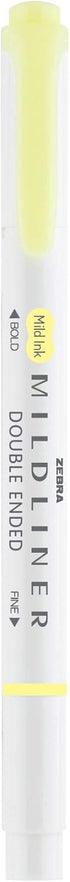 Zebra Pen Mildliner Double-Ended Highlighter Marker Set - 12-Pack with Broad and Fine Point Tips, No Bleed Mild Yellow