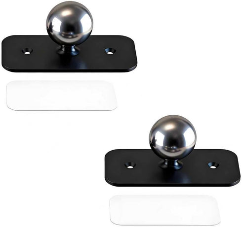 Generic 2PC Magnetic 360Rotation Base Ball for LED Wall Mounted Lights (2, Black)