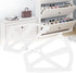 Accessory(#2) Fdit Shoe Rack Accessory,Home Plastic Hollowed Two Layers Shoe Cabinet Shelf Rack Holder Hinges