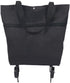 HOBBYIN Shopping Bag with Wheels, Grocery Cart with Hand Straps, Hand Pulling Utility Trolley Bags, Water-repellent