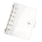 Clear A7 Binder Wallet - PVC Budget Binder with Snap Button Closure, 6 Rings Loose Leaf Notebook Cover