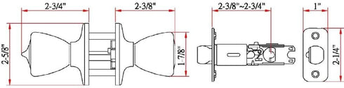 Design House 781922 Tulip Keyed Entry Door Knob Satin Nickel