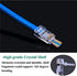 RJ45 CAT6 Pass Through Connectors 100 Pack - Easy Termination Gold Plated 8P8C Modular Ethernet Plug
