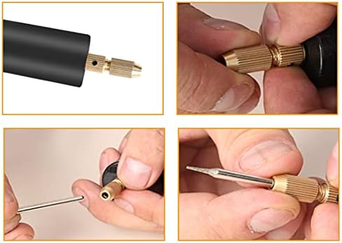 Pin Vise Hand Drill for Jewelry Making, Manual Craft Electric Micro Drill Bits Set
