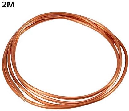 2M Soft Copper Tube Pipe Roll, OD 4mm x ID 3mm for Refrigeration Plumbing