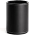 Leather Pencil Holder, Round Black Pencil Case for Office Desk, Home Stationery Organizer