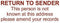 Handy Stamps Return to Sender Rubber Stamp - This Person is not Known at This Address, Self Inking Stamp