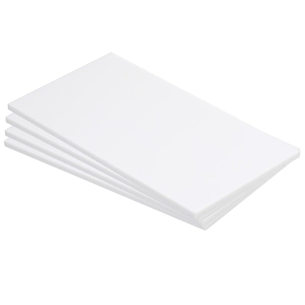 MECCANIXITY ABS Plastic Sheet 7x4x0.2 Inch, White Styrene Sheets for Building Model DIY Crafts (4 Pcs)