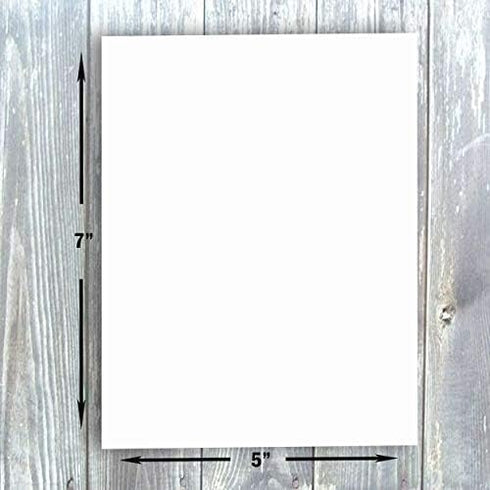 Set 5" 7", 80 lb 100 Pack Hamilco White Cardstock Paper with Envelope x Cover, Blank Index, Flash & Greeting Cards