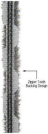 Zipper Pile Weatherstrip by CRL Z78273C - .270" Backing, .200" Pile Height, 100' Roll