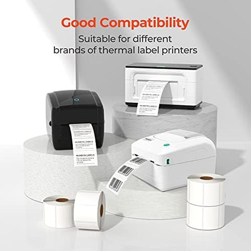 2x1In Stickers,1000 MUNBYN Thermal Sticker Labels, Address Barcode Self-Adhesive Label Paper for Direct Thermal Printer