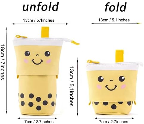 Telescopic Pencil Bag, Pop Up Stationery Case, Stand-up Retractable Organizer for Christmas Holiday New Year Office