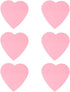 dohobby 300 Sheets Heart Shaped Sticky Notes - Pink Translucent Love Self-Adhesive Notepad for Office Home (6 Packs)