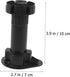 4pcs Adjustable Furniture Support Legs Black Plastic Sofa Cabinet Feet Height Extendable Sofa Legs for Table Tv Stand