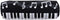Black Violin Oxford Cloth Pencil Case, Square Single Layer Music Notes, Large Capacity Pen Bags, Stationery Supplies