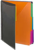 Smead 12 Pocket Poly Project Organizer, Letter Size, 1/3-Cut Tab, Gray with Bright Colors (89207) by SMEAD