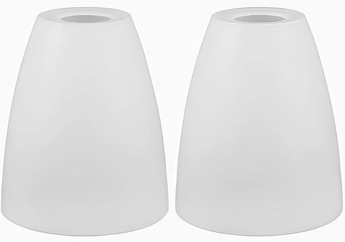 TOPWEL 2Pcs 4.523.93inch White Frosted Plastic Horseshoe Lampshades Flat Head Oval Chandelier Shade