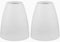 TOPWEL 2Pcs 4.523.93inch White Frosted Plastic Horseshoe Lampshades Flat Head Oval Chandelier Shade