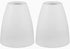 TOPWEL 2Pcs 4.523.93inch White Frosted Plastic Horseshoe Lampshades Flat Head Oval Chandelier Shade