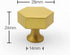 WenRan Closet 28mm (1) Pure Brass Color Scandinavian Gold Hexagonal Cabinet Shoes Wine Bedside Table Drawer Door Long