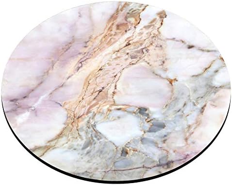 Smooffly Pink and Blue Marble Circular Mouse Pad, Teacher Custom Present, Round Mat 7.9 x 7.9 x 0.12 Inch